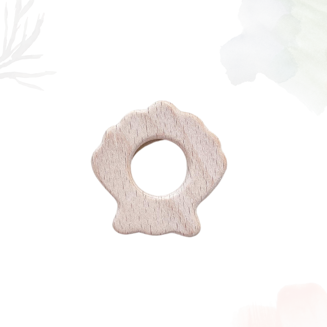 Muslin Comforter with Beech Wood Teether - Slate