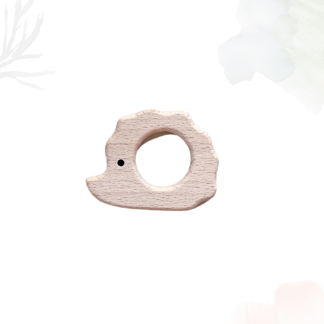 Muslin Comforter with Beech Wood Teether - Slate