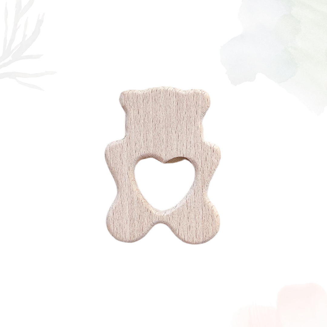 Muslin Comforter with Beech Wood Teether - Slate