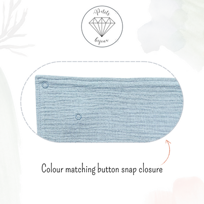 Muslin Comforter with Beech Wood Teether - Slate