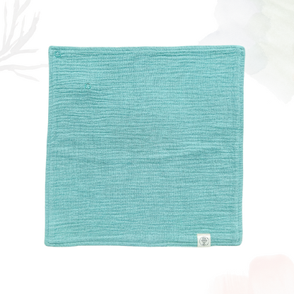 Muslin Comforter with Beech Wood Teether - Posy Green