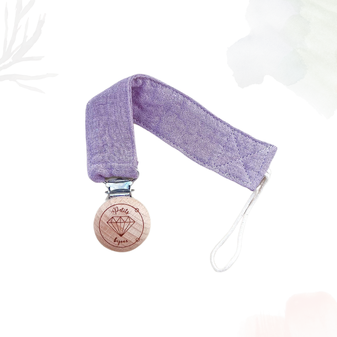 Beech Wood Pacifier Clip - Lavender