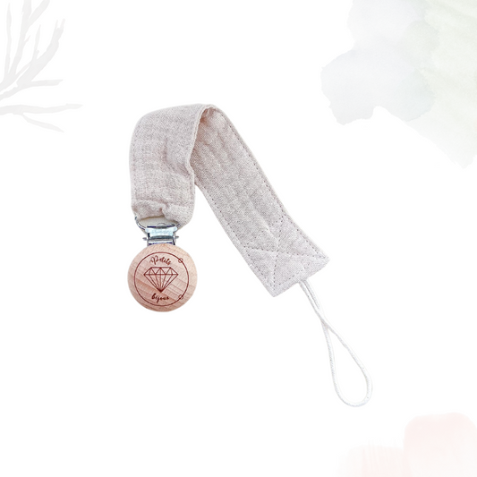 Beech Wood Pacifier Clip - Latte