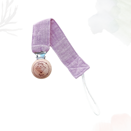 Beech Wood Pacifier Clip - Powder Mauve