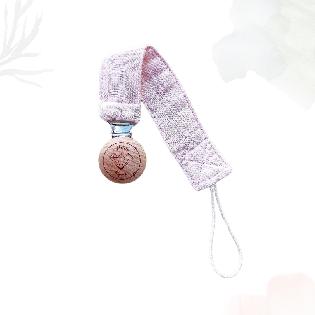 Beech Wood Pacifier Clip - Blush