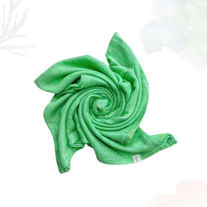 Bamboo Cotton Muslin Swaddle - Apple Green
