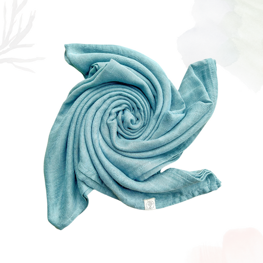 Bamboo Cotton Muslin Swaddle - Teal