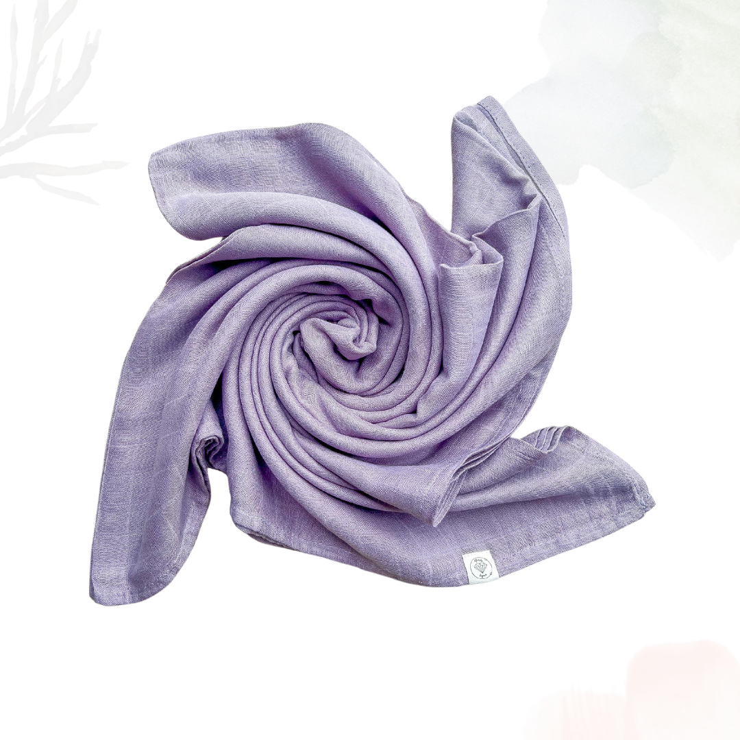Bamboo Cotton Muslin Swaddle - Gentle Grape