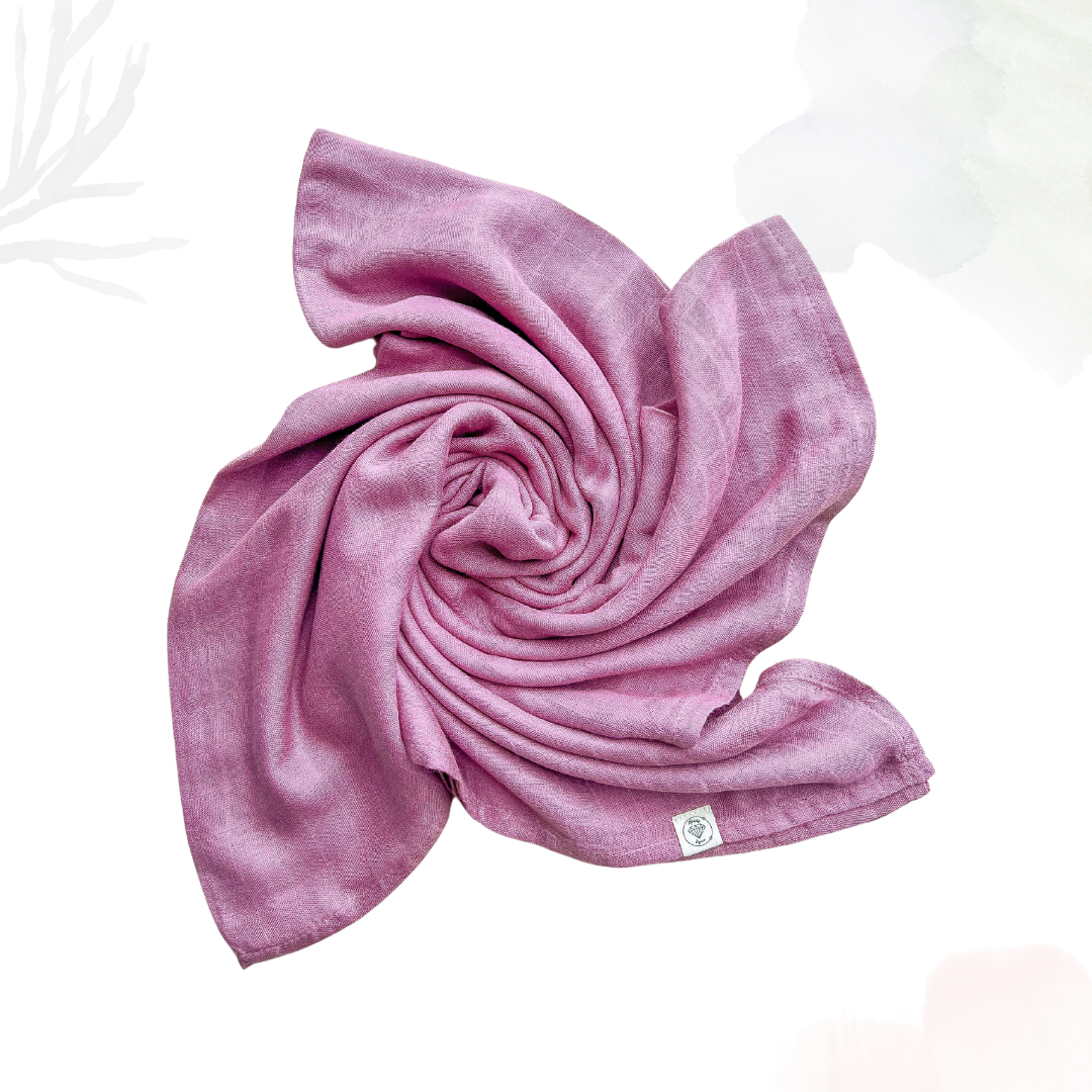 Bamboo Cotton Muslin Swaddle - Mauve Taupe