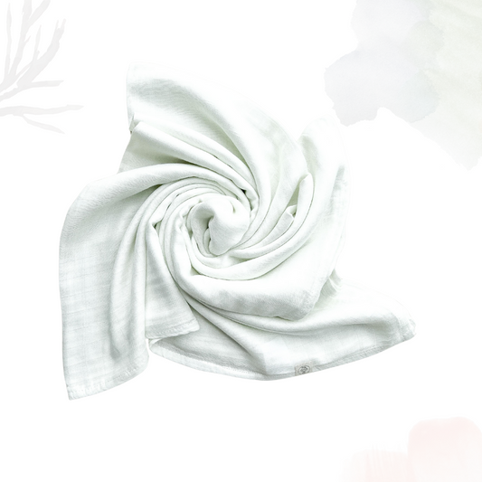 Bamboo Cotton Muslin Swaddle - Off-White