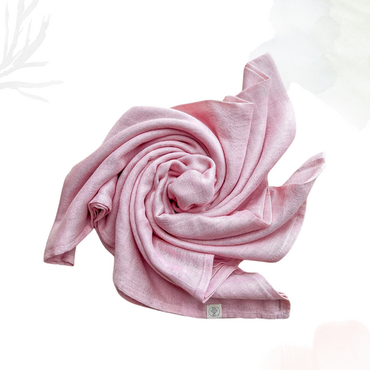 Bamboo Cotton Muslin Swaddle - Powder Pink