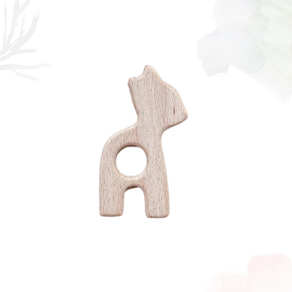 Muslin Comforter with Beech Wood Teether - Slate