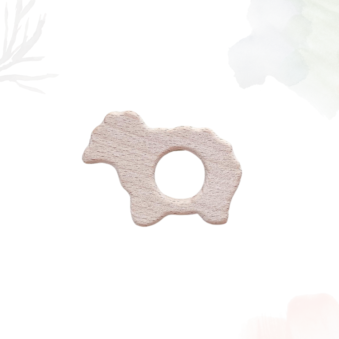Muslin Comforter with Beech Wood Teether - Slate