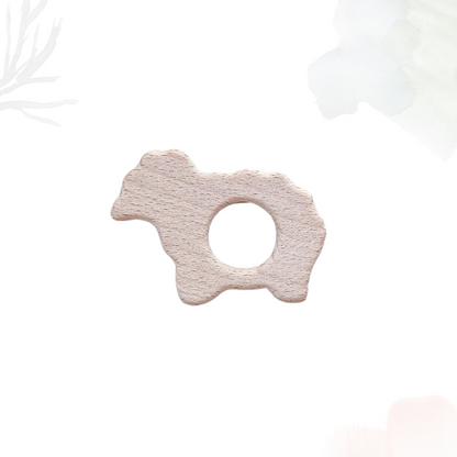 Muslin Comforter with Beech Wood Teether - Slate