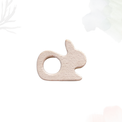 Muslin Comforter with Beech Wood Teether - Slate