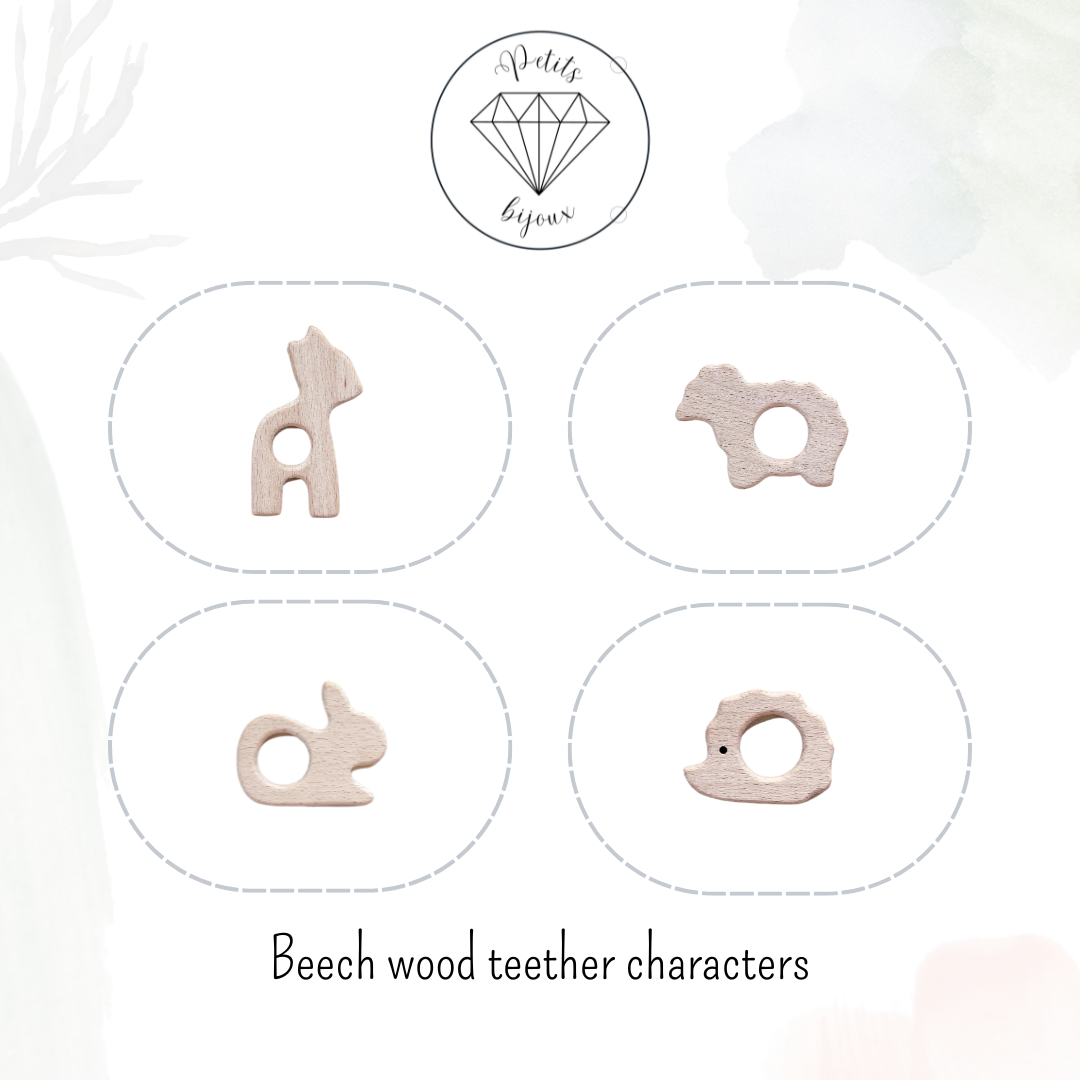 Muslin Comforter with Beech Wood Teether - Latte