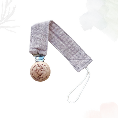 Beech Wood Pacifier Clip - Taupe