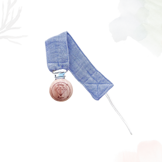 Beech Wood Pacifier Clip - Heather