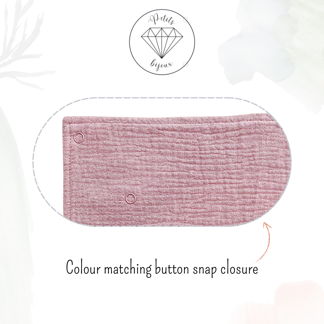 Muslin Comforter with Beech Wood Teether - Dusty Rose