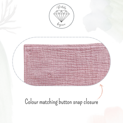 Muslin Comforter with Beech Wood Teether - Dusty Rose