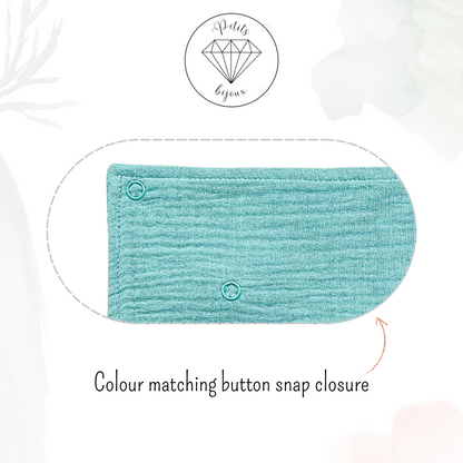Muslin Comforter with Beech Wood Teether - Posy Green