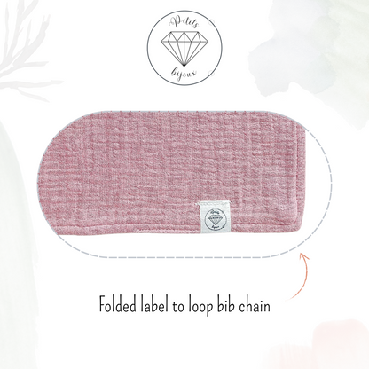 Muslin Comforter with Beech Wood Teether - Dusty Rose