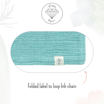Muslin Comforter with Beech Wood Teether - Posy Green